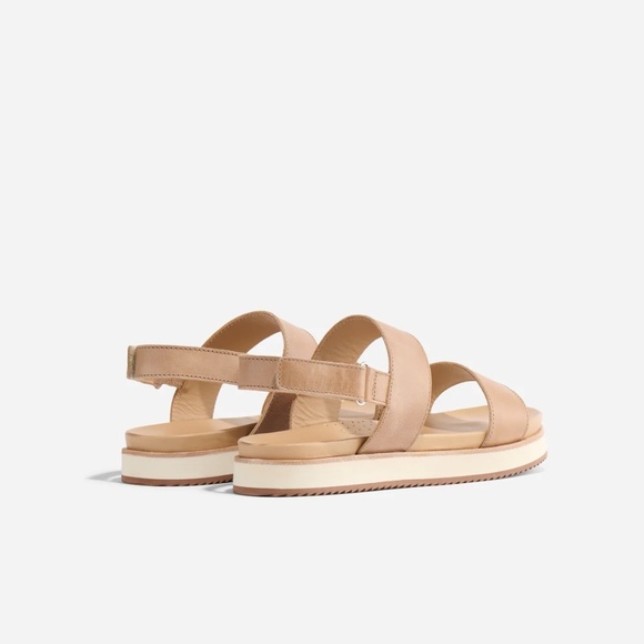 Anthropologie Nisolo Women's Tan Leather Go-To 'Flatform' Sandals Size 8.5 - Picture 2 of 15